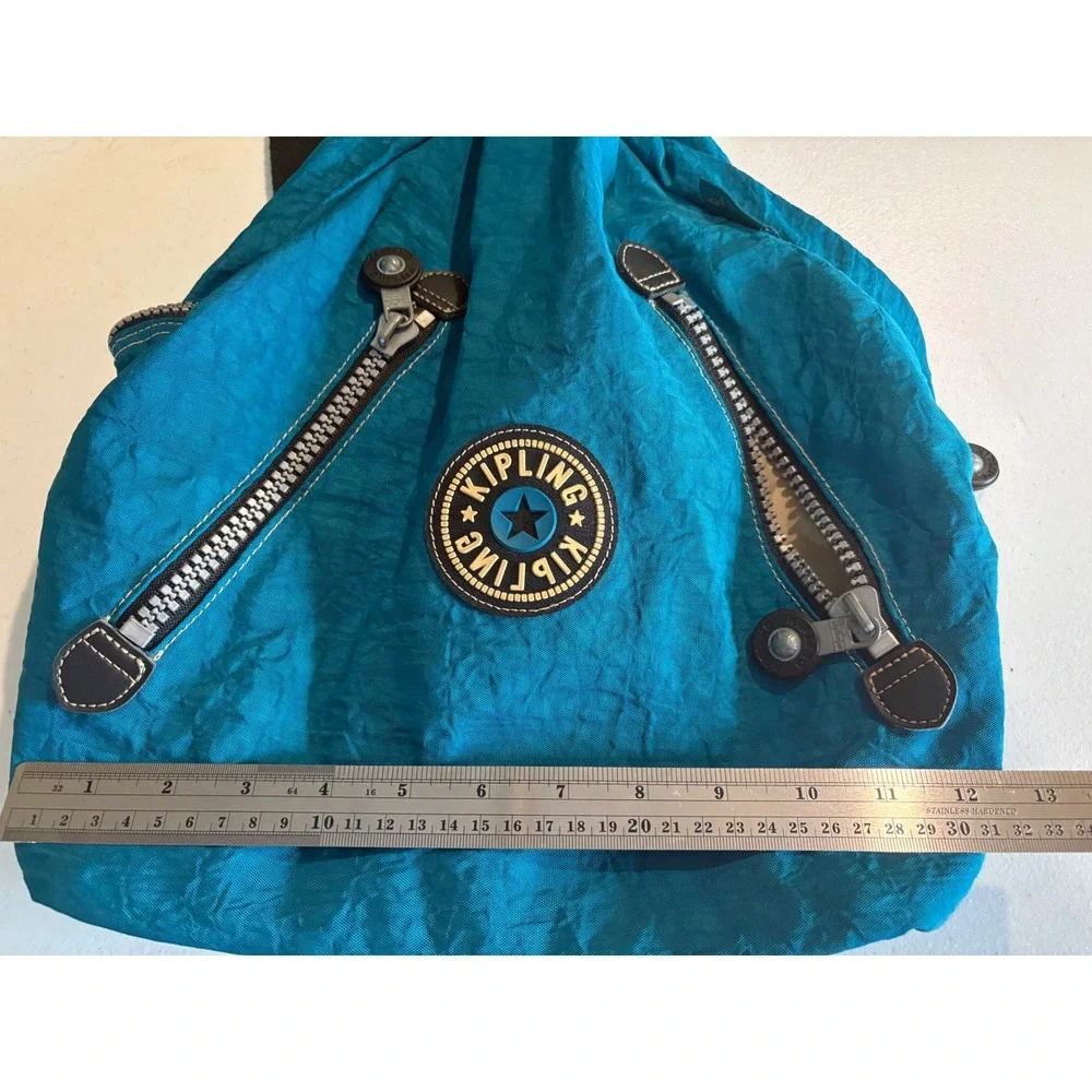 Kipling Shadow Effect Sling Backpack Teal Blue Nylon One Strap Shoulder Bag